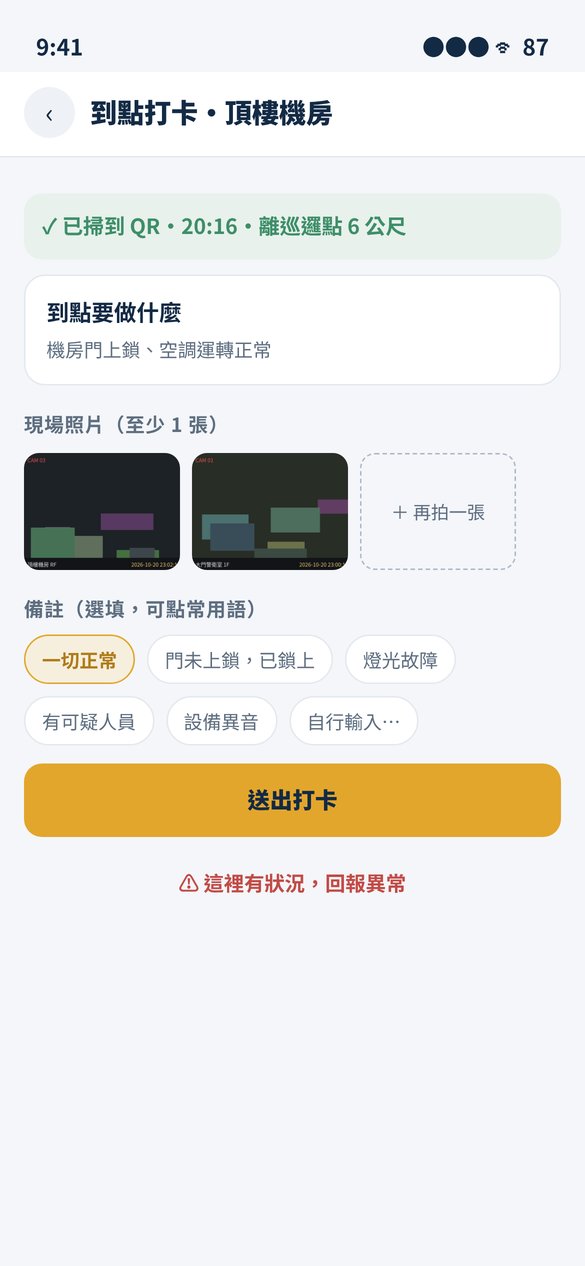 Checkpoint check-in: photos and preset notes